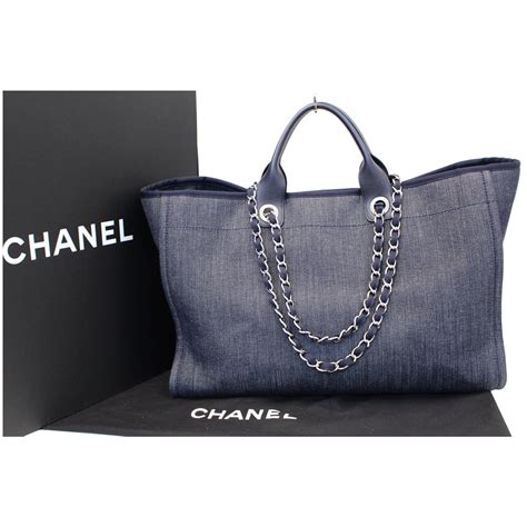 big blue chanel bag